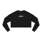 Chic Women's Cropped Sweatshirt with 'GYKI' Design - Trendy Casual Wear, Perfect for Gifts, Relaxed Vibe, Fashion Forward