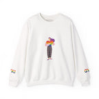 Pride-Themed Unisex Crewneck Sweatshirt, LGBTQ+ Gift, Rainbow Art Sweatshirt, Comfortable Casual Wear, Perfect for Pride Month