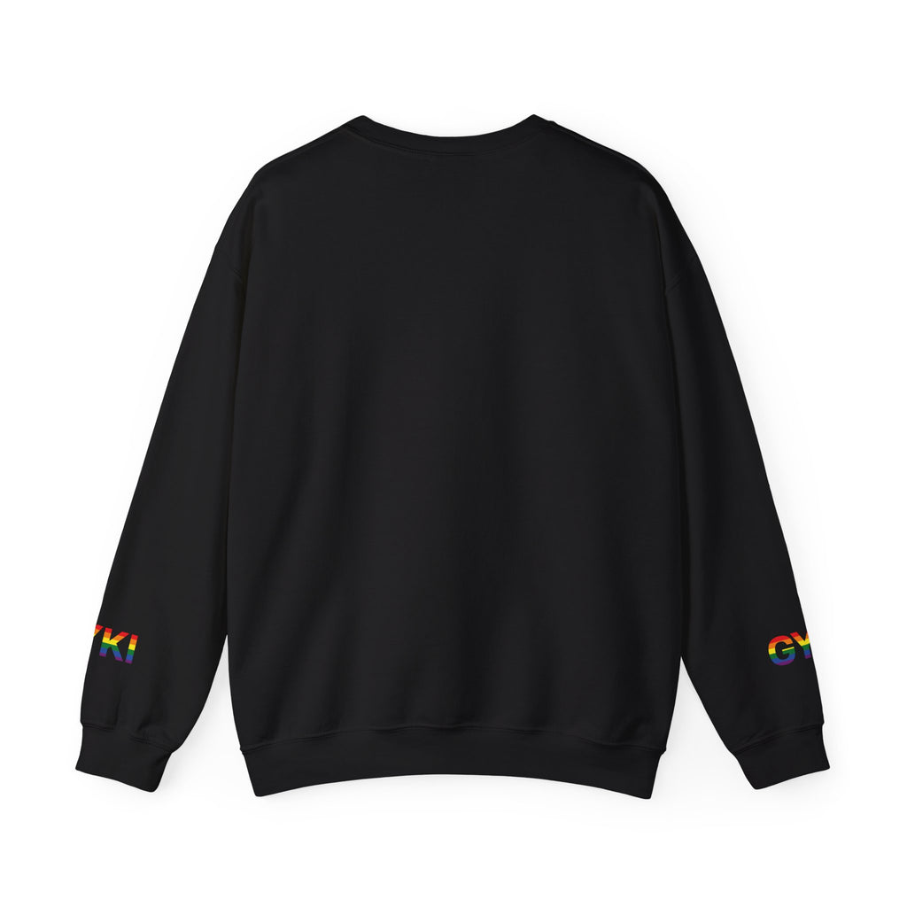 Pride-Themed Unisex Crewneck Sweatshirt, LGBTQ+ Gift, Rainbow Art Sweatshirt, Comfortable Casual Wear, Perfect for Pride Month