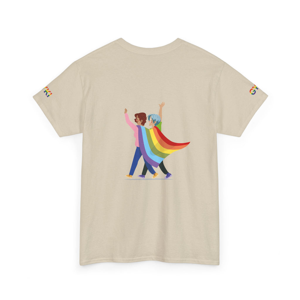 Pride Celebration Tee, Unisex Heavy Cotton Tee, LGBTQ+ Shirt, Rainbow Apparel, Gift for Pride Month, Soft Casual Wear