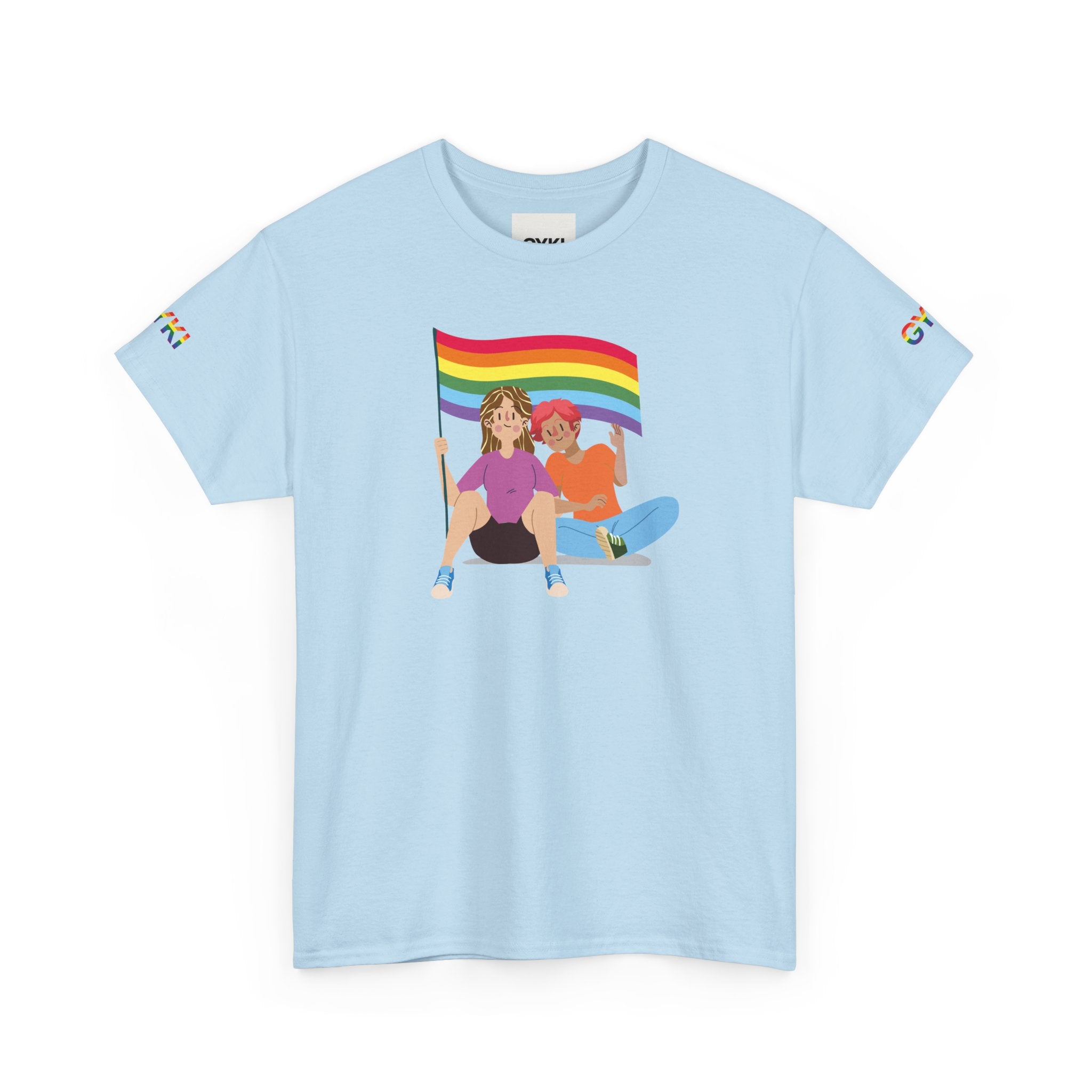 Pride Celebration Graphic Tee, LGBTQ+ Unisex Heavy Tee, Pride Month, Festival Outfit, Everyday Wear, Gift for Allies