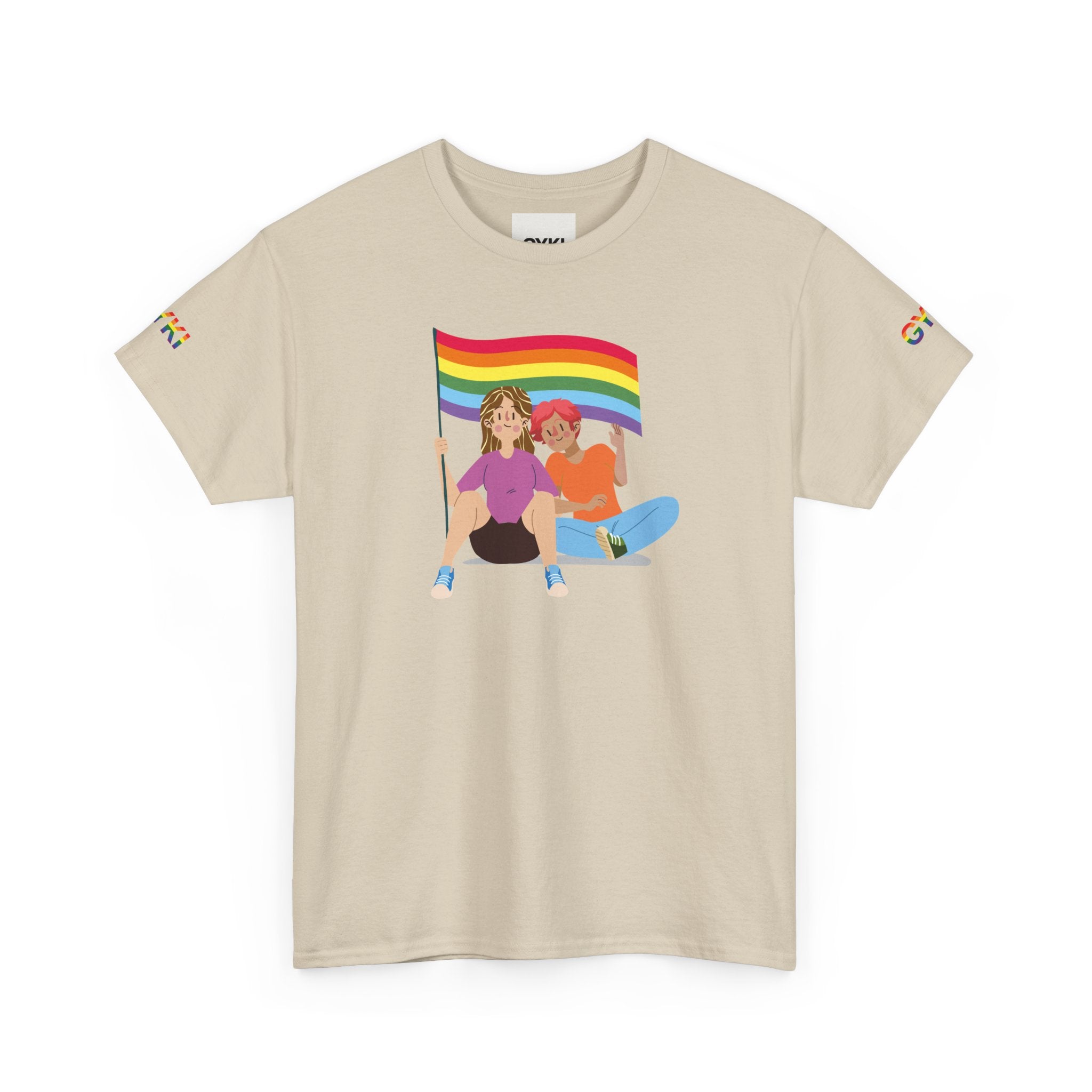 Pride Celebration Graphic Tee, LGBTQ+ Unisex Heavy Tee, Pride Month, Festival Outfit, Everyday Wear, Gift for Allies