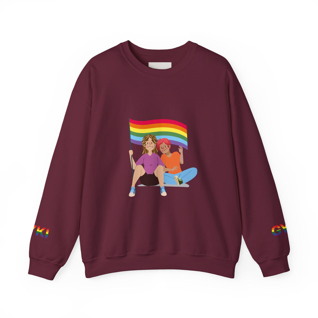 Pride Celebration Crewneck Sweatshirt, LGBTQ Pride Sweatshirt, Colorful Equality Top, Rainbow Sweatshirt, Festival Apparel