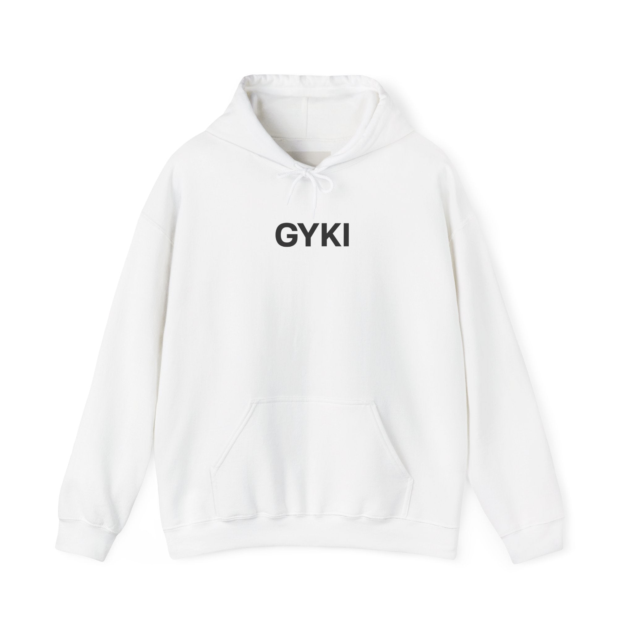 Minimalist GYKI Unisex Hoodie, Cozy Streetwear, Oversized Sweatshirt, Gift for Him/Her, Casual Layering