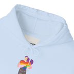 Vibrant Unisex Hooded Sweatshirt - Cozy LGBTQ+ Pride Hoodie, Comfortable Casual Wear, Colorful Everyday Style, Gift for Him/Her