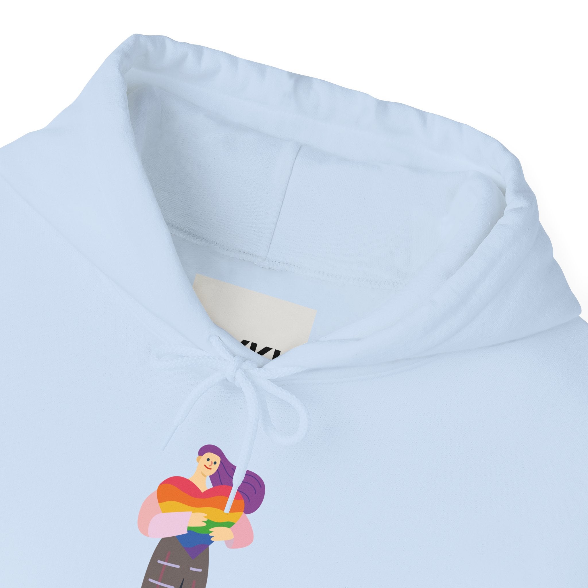Vibrant Unisex Hooded Sweatshirt - Cozy LGBTQ+ Pride Hoodie, Comfortable Casual Wear, Colorful Everyday Style, Gift for Him/Her
