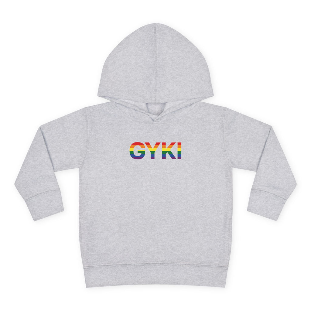 Rainbow Pride Toddler Fleece Hoodie - Cute Cozy Apparel for Kids, LGBTQ+ Support, Gift for Birthdays, Celebrations, and Playdates