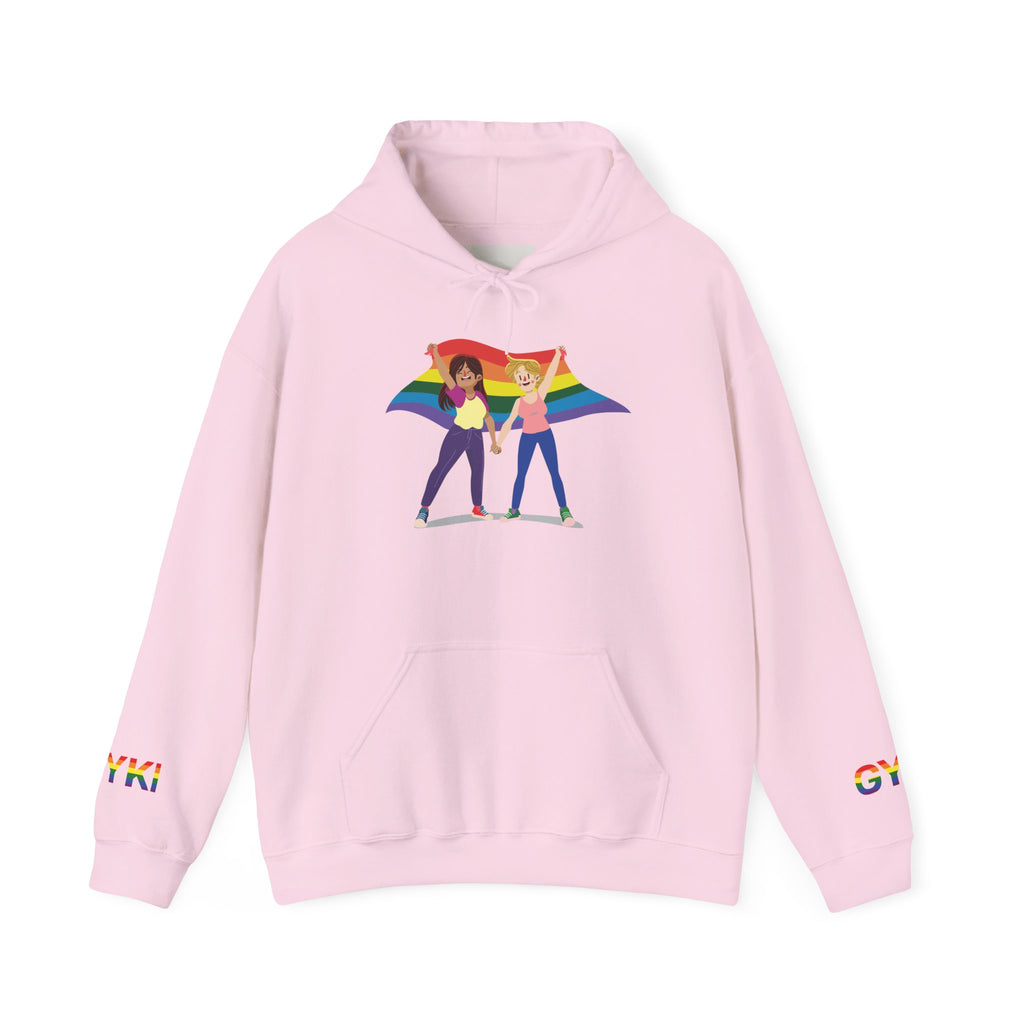 Pride Hooded Sweatshirt, LGBTQ+ Pullover, Unisex Casual Wear, Fun Gift for Pride Month, Inclusive Clothing, Rainbow Apparel