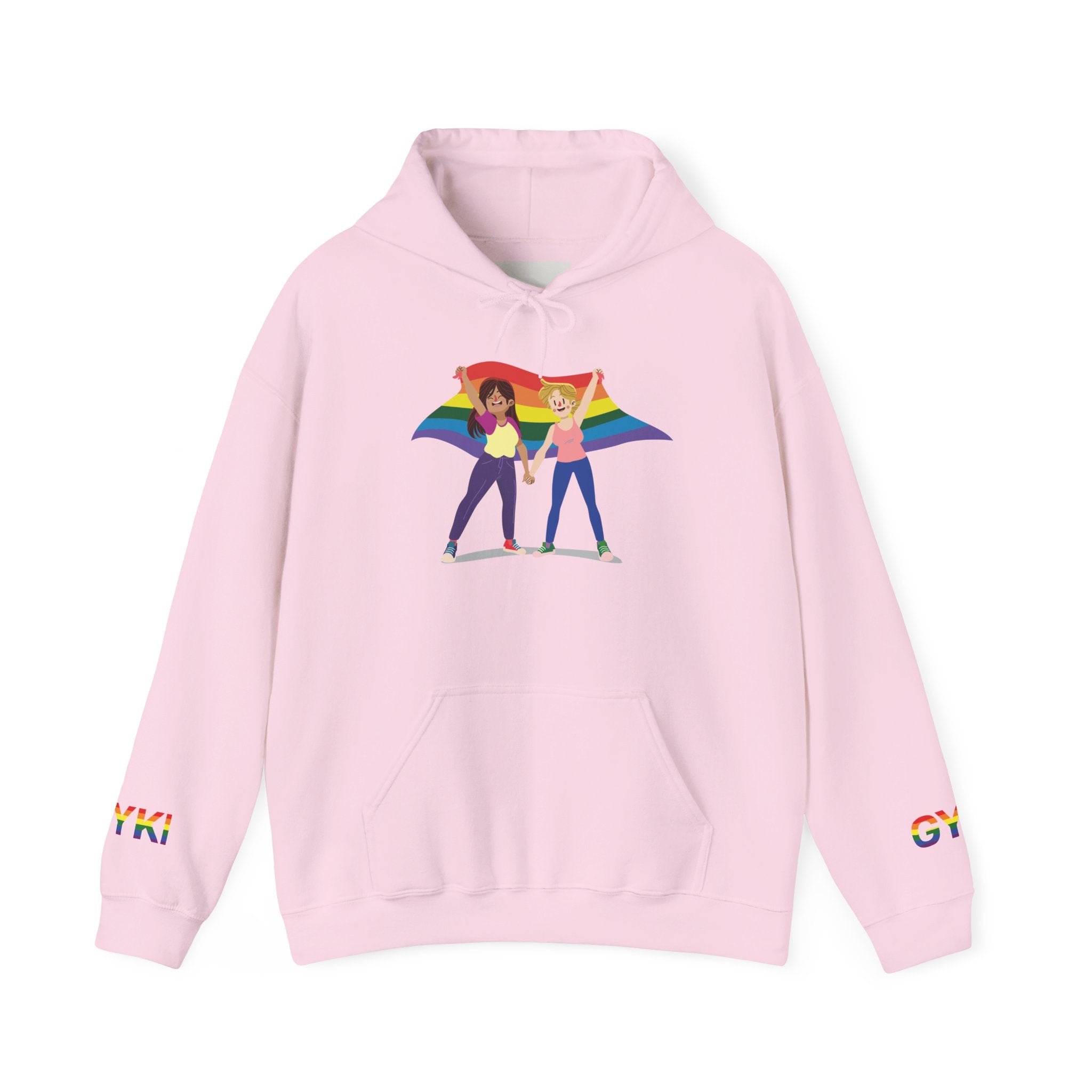 Pride Hooded Sweatshirt, LGBTQ+ Pullover, Unisex Casual Wear, Fun Gift for Pride Month, Inclusive Clothing, Rainbow Apparel